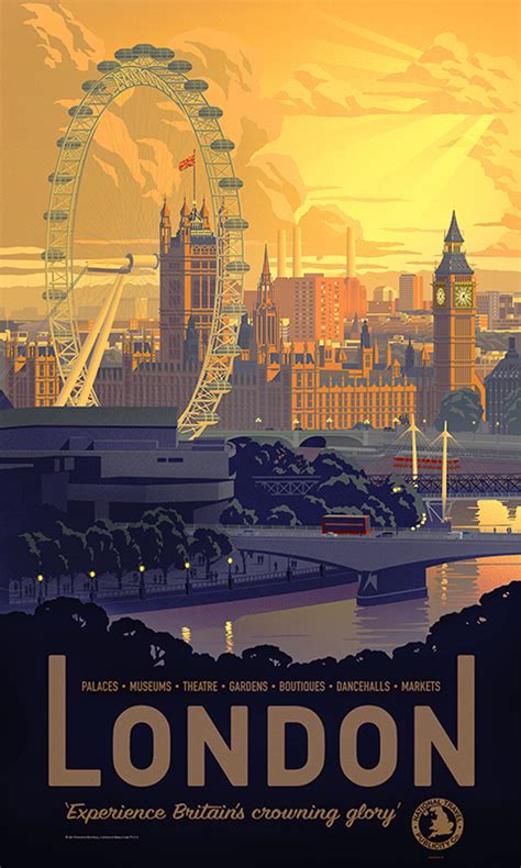 London - Vintage style poster from Printism