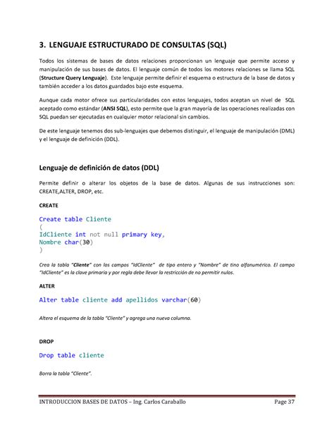 Sql Basico Lenguaje Estructurado De Consultas Sql Todos Los