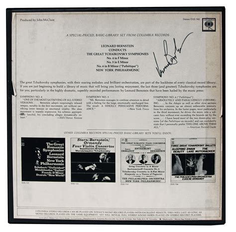 Lot Detail Leonard Bernstein Signed LP Record Set