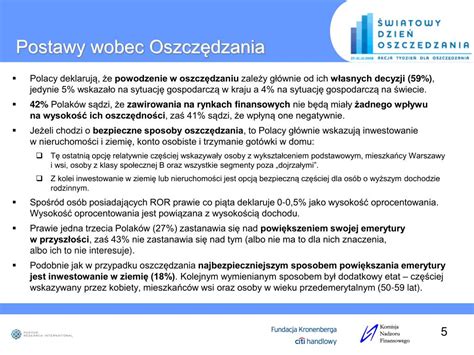 PPT Raport z Badania na Temat Postaw Polaków Wobec Oszczędzania