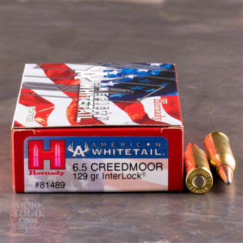 65mm Creedmoor Ammo 200 Rounds Of 129 Grain Soft Point Sp By Hornady