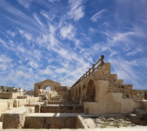 Roman Ruins In The Jordanian City Of Jerash Gerasa Of Antiquity