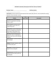 Leadership Development Plan Peer Review Criteria And Feedback Course