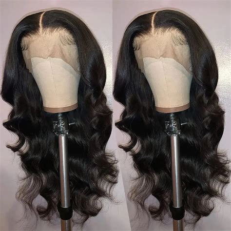 Body Wave Synthetische Per Cken Mit Spitzen Front Lange Leimlose