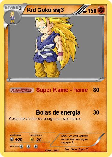 Pokémon Kid Goku ssj3 7 7 Super Kame hame Mi carta pokémon