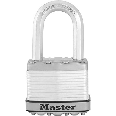 Master Lock Heavy Duty Padlock Key Laminated Steel Medium Shackle