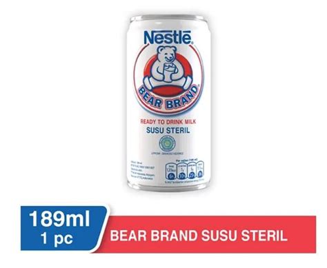 Nestle Bear Brand Sterilized Milk 189ml Toko Indonesia