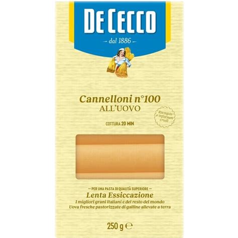 De Cecco Cannelloni All Uovo N 100 250g