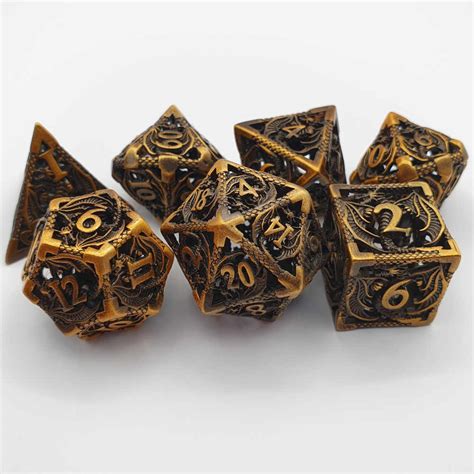 Hollow Bronze Dragon Dice Set Everything Dragon Shop
