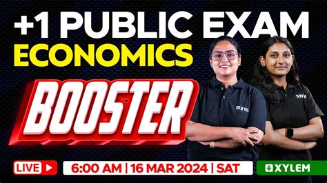 Plus One Economics Public Exam Booster Xylem Plus One Commerce