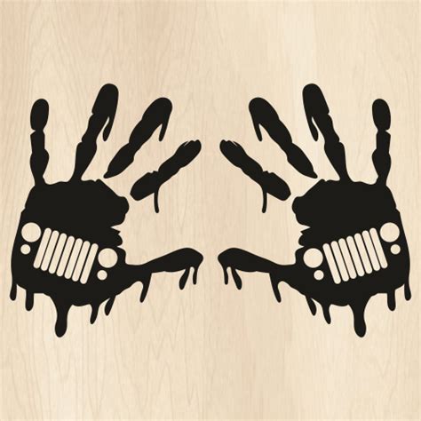 Skeleton Finger Decal Jeep Svg