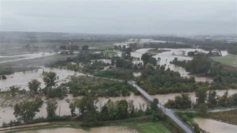 Esonda Il Torrente Orba Nell Alessandrino Le Immagini Dal Drone