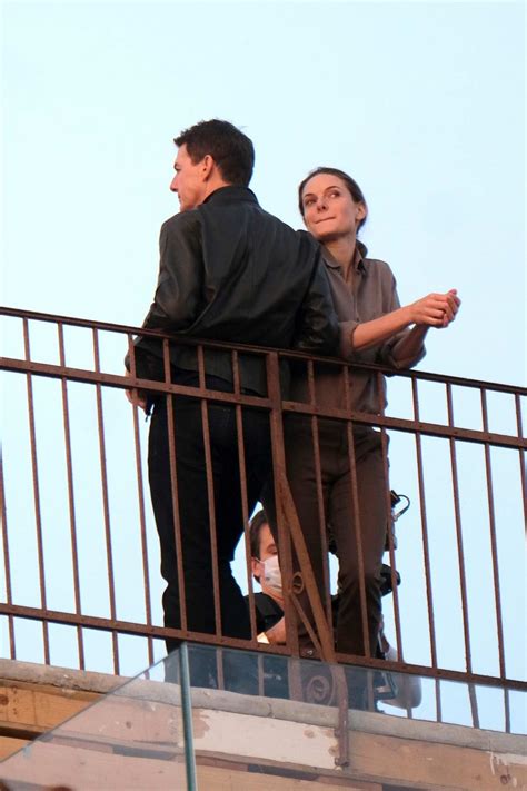 Rebecca Ferguson And Tom Cruise Spotted Filming A Scene For Mission Impossible 7 On A Rooftop