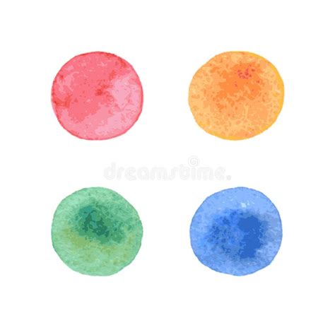 Rainbow Watercolor Vector Circles Stock Vector Illustration Of