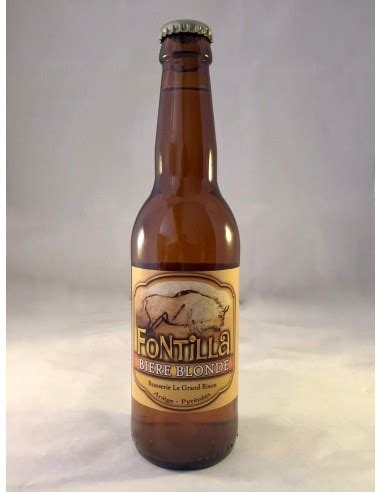 Une bière blonde fontilla Escot et Fils