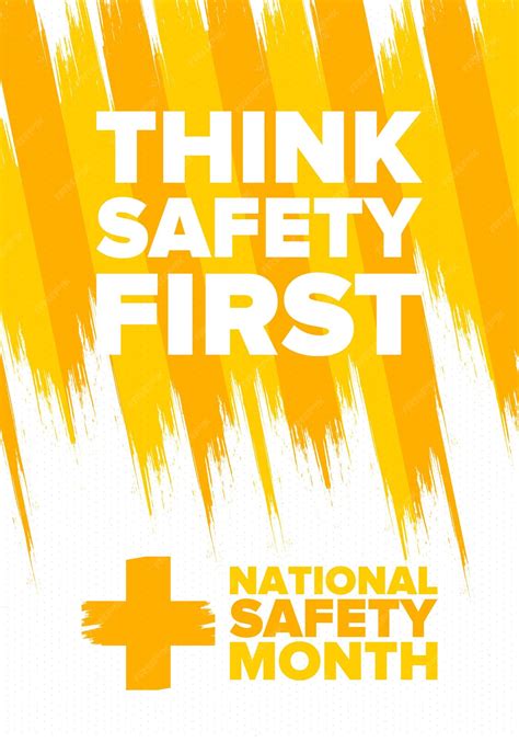 Premium Vector National Safety Month In June Warning Of Unintentional