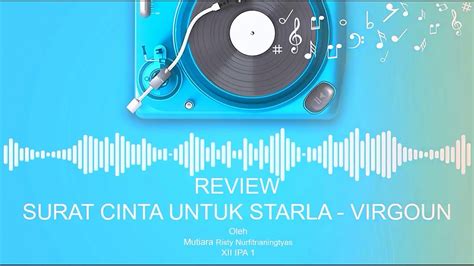 Mutiara Risty Xii Ipa Review Lagu Surat Cinta Untuk Starla Seni