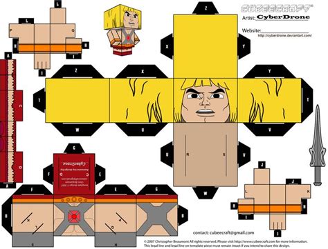 Cubee He Man Classic On Deviantart Paper Toys Paper Crafts