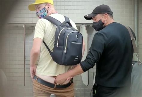 Public Gay Sex Grabbing Butthole In Public Thisvid