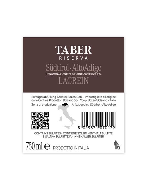 Taber Lagrein Riserva S Dtirol Alto Adige Doc