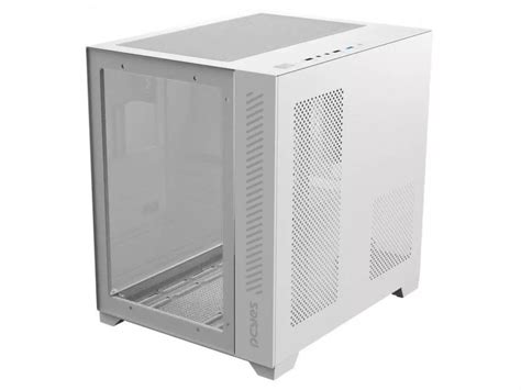 Gabinete Pcyes Forcefield White Ghost Frontal E Lateral Em Vidro