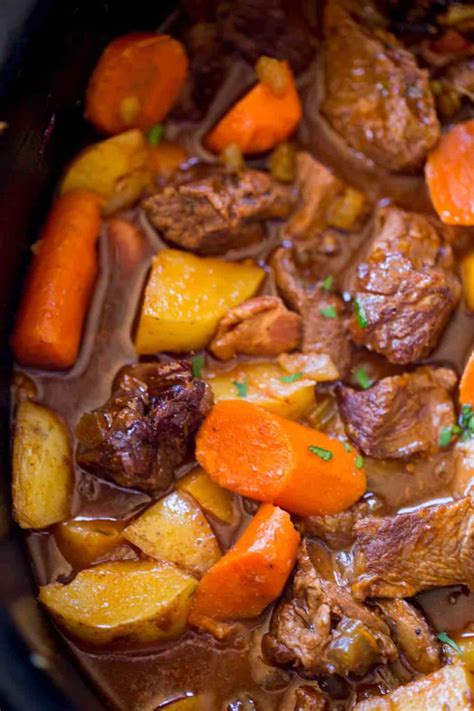 Slow Cooker Guinness Beef Stew Dinner Then Dessert