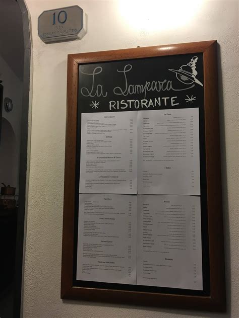 Menu Da Trattoria La Lampara Ristorante Riomaggiore Via Malborghetto