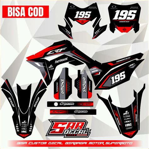 Jual DECAL CRF 150L FULL BODY DECAL SUPERMOTO MOTO CROSS DECAL CRF