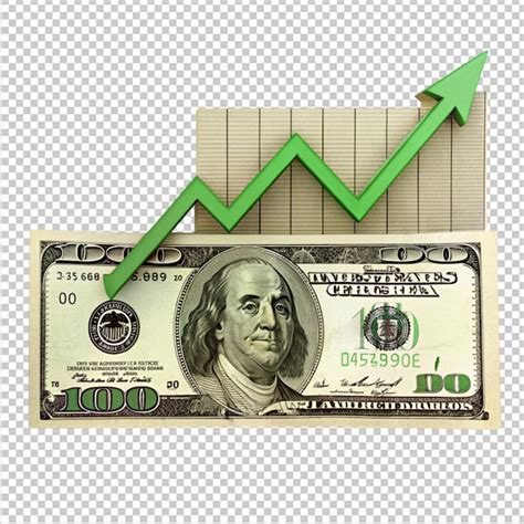 Dollar Banknote Rising Graph On Transparent Background Premium AI