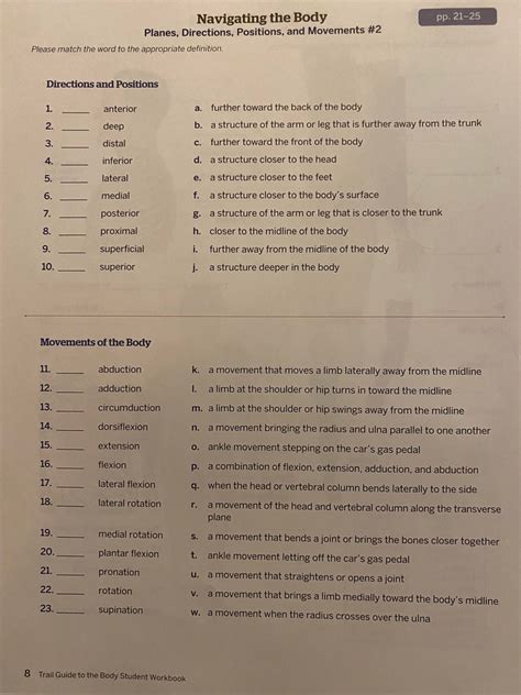 Pp 21 25 Planes Direction Positions And Movement 2 Pg 8 Diagram Quizlet