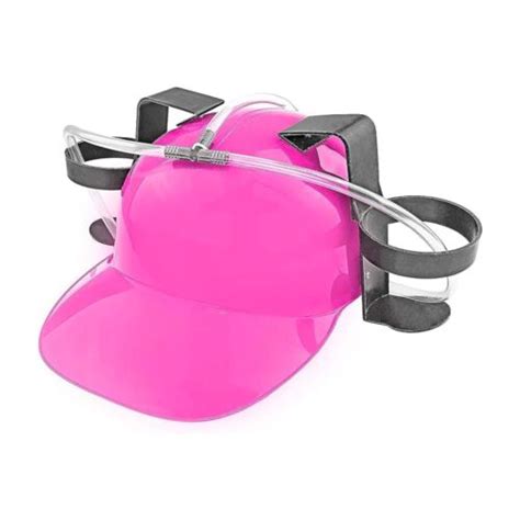 Fairly Odd Novelties Beer Soda Guzzler Helmet Drinking Party Hat Pink