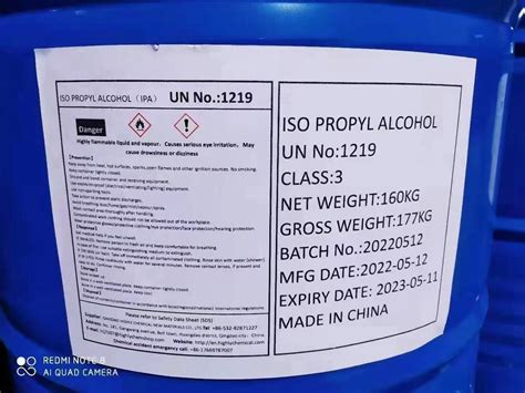 High Quality Isopropyl Alcohol 99 Ipa Isopropanol Ipa 67 63 0 With