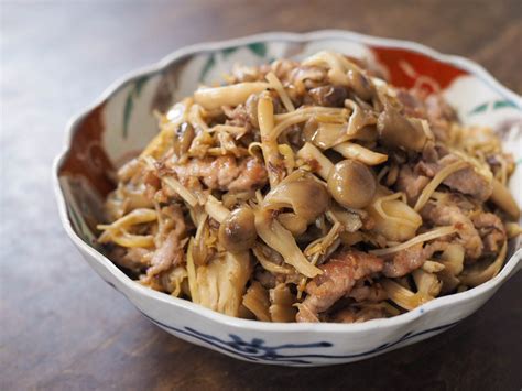 豚肉とキノコのしぐれ煮 奥薗壽子のなべかまぺえじ