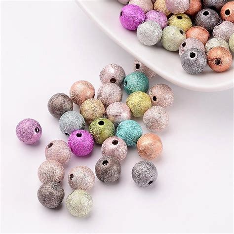 Mm Mixed Matte Acrylic Beads Lbeads