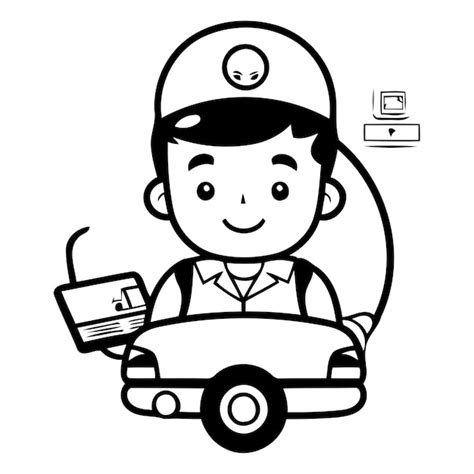 Icono vectorial de conductor de taxi diseño plano ilustración aislada