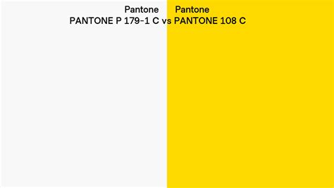 Pantone P 179 1 C Vs Pantone 108 C Side By Side Comparison