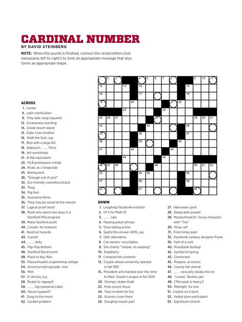 Usa Today Printable Crossword Puzzles