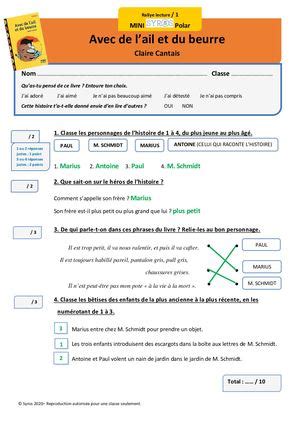 Calam O Fiches Rallye Lecture Corrig Es Avec De L Ail Et Du Beurre