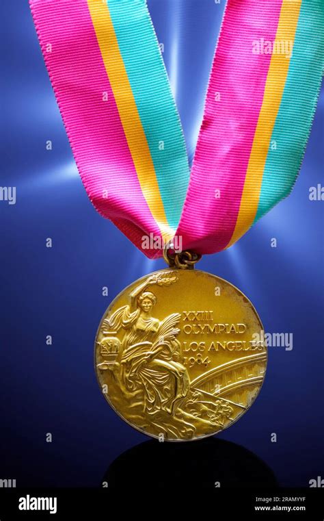 1984 Los Angeles Olympic Gold Medal Stock Photo Alamy