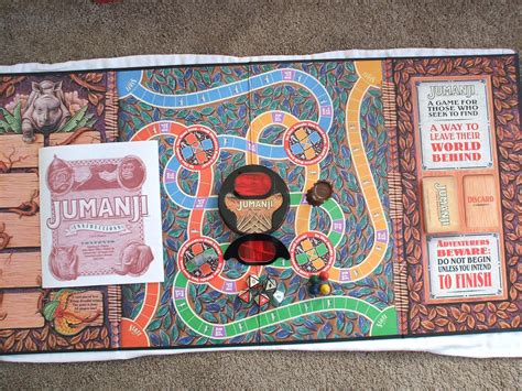 Jumanji Board Game 1995 Milton Bradley Complete 1859251574