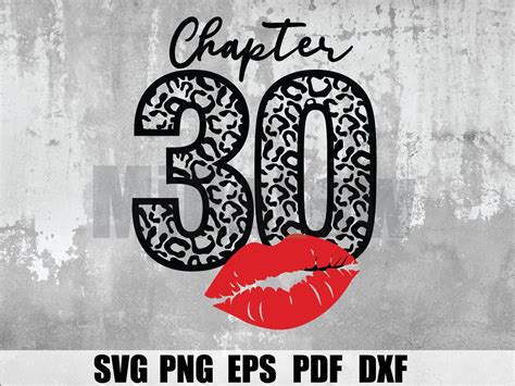 Chapter 30 Svg 30th Birthday Svg Thirty Svg Leopard Print Etsy