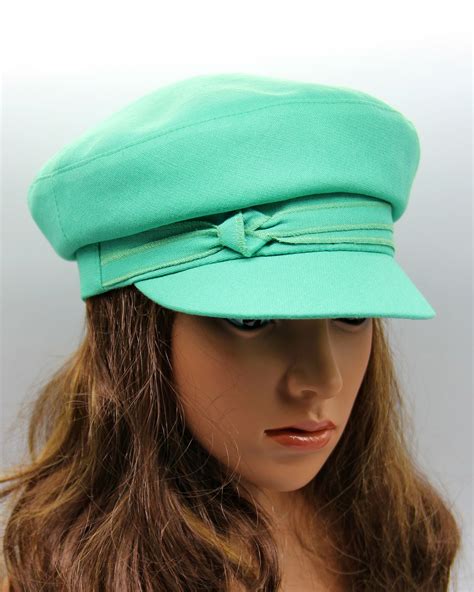 Summer Breton Cap Newsboy Linen Womens Cotton Hat Baker Etsy