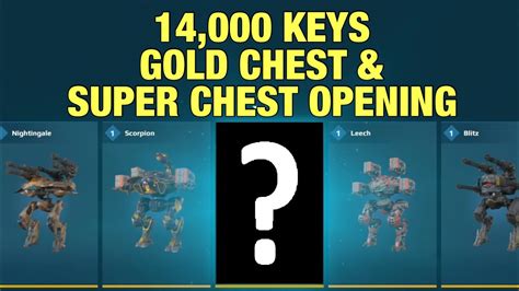 War Robots Gold Chest Super Chest Opening Feb 2021 14 000 Keys