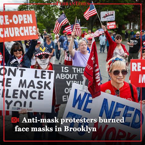 Anti-mask protesters burned masks in Brooklyn - Tehran Times