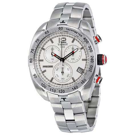 Tissot PRS 330 Chronograph Silver Dial Stainless Steel Men S Watch