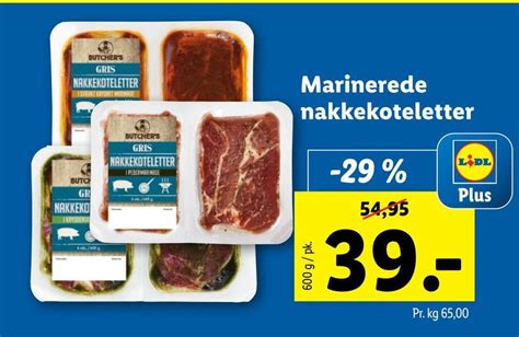 Marinerede Nakkekoteletter Tilbud Hos Lidl