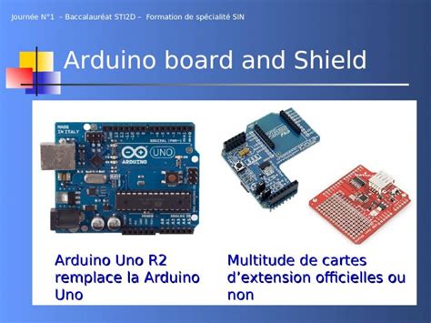 Ppt Arduino Board And Shield Journ E N Baccalaur At Sti D