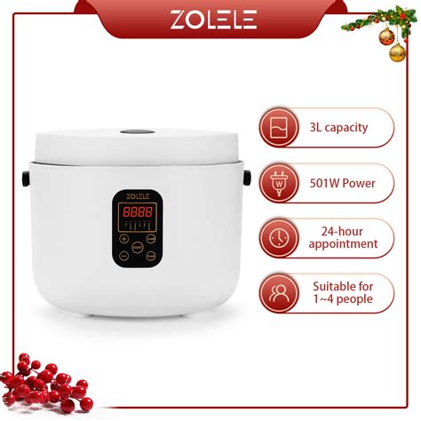 Zolele 1 Year Warranty 3l Rice Cooker 24 Hours Reservation Multi Function Rice Cooker 3 5