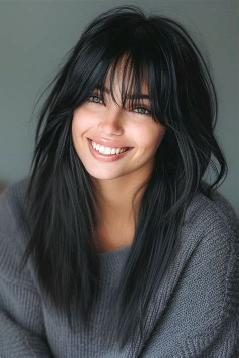 30 Dreamy Long Layered Hair with Bangs You'll Love in 2024 | Long hair ...