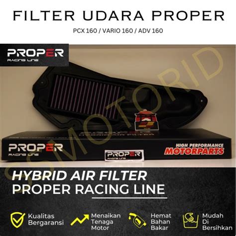 Jual PROPER RACING LINE HYBRID FILTER UDARA MOTOR PCX VARIO ADV 160 Di